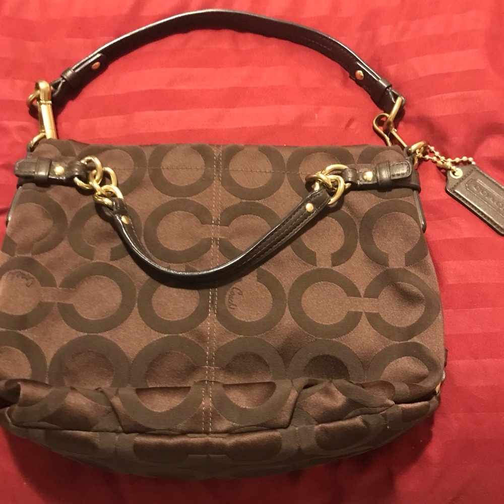 Coach Medium size Signature chocolate tote
